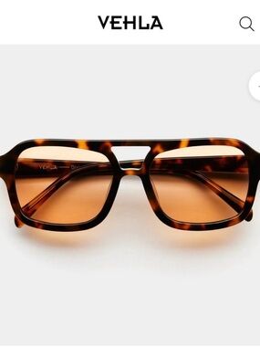 VEHLA Tortoiseshell Frame Sunglasses with Amber Lenses